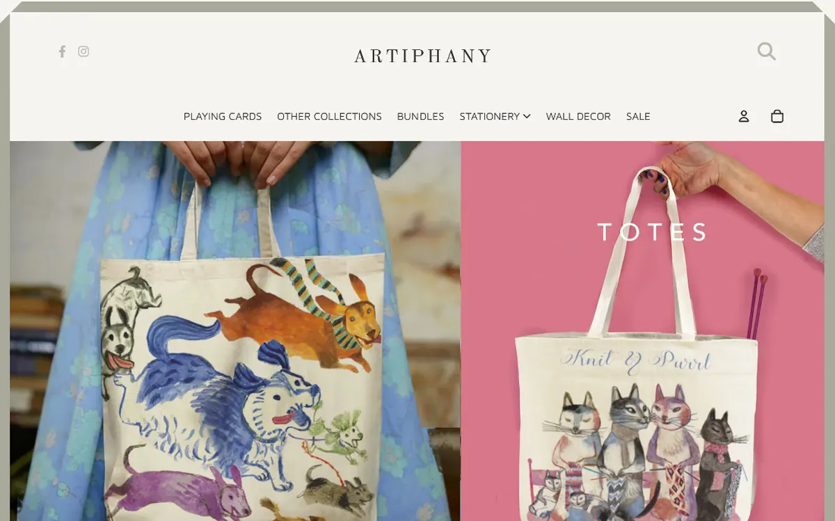 Plateforme Shopify Artiphany